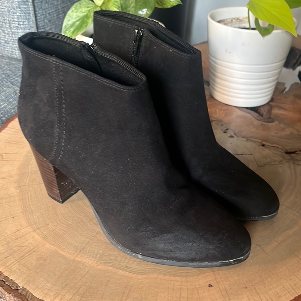 Black booties size 8